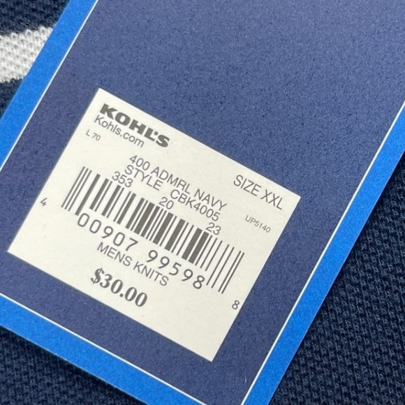 NWT Croft & Barrow Mens XXL Performance Pique Polo Shirt Multicolor Stripe - Picture 4 of 8